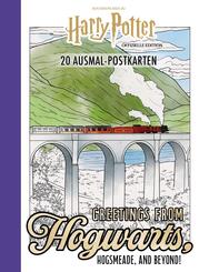 Harry Potter 20 Ausmal-Postkarten: Greetings from Hogwarts, Hogsmeade, and beyond!