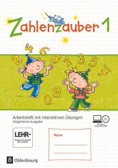 Zahlenzauber 1. Schuljahr. Arbeitsheft mit interaktiven &Uuml;bungen auf scook.de. Allgemeine Ausgabe