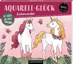 Aquarell-Gl&uuml;ck Einhornzauber
