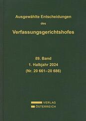 Ausgew&auml;hlte Entscheidungen des Verfassungsgerichtshofes