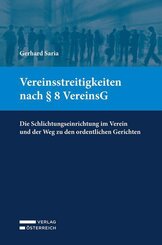 Vereinsstreitigkeiten nach &sect; 8 VereinsG