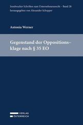 Gegenstand der Oppositionsklage nach &sect; 35 EO