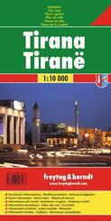 freytag & berndt Stadtplan Tirana 1:10.000