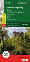 freytag & berndt Wanderkarte WK 0133 Graz und Umgebung, Region H&uuml;gelland-Sch&ouml;cklland - Gleisdorf - Weiz - Raabklamm 1:50.000