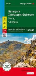 freytag & berndt Wanderkarte WK 211 Naturpark Zirbitzkogel-Grebenzen, Murau - S&ouml;lkpass 1:50.000