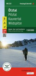 freytag & berndt Wanderkarte WK 251 &Ouml;tztal, Pitztal - Kaunertal - Wildspitze 1:50.000