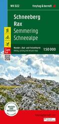 freytag & berndt Wanderkarte WK 022 Schneeberg - Rax, Semmering - Schneealpe 1:50.000