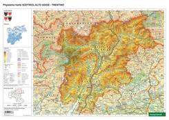 Schreibtischunterlage DUO, Schulhandkarte S&uuml;dtirol-Trentino 1:450.000