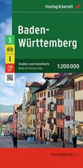 freytag & berndt Stra&szlig;enkarte Baden-W&uuml;rttemberg 1:200.000