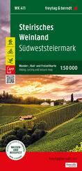 freytag & berndt Wanderkarte WK 411 Steirisches Weinland, S&uuml;dweststeiermark 1:50.000