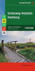 freytag & berndt Stra&szlig;enkarte Schleswig-Holstein - Hamburg 1:150.000