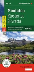 freytag & berndt Wanderkarte WK 374 Montafon, Klostertal - Silvretta 1:50.000