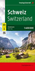 freytag & berndt Stra&szlig;enkarte Schweiz 1:400.000