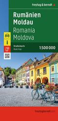 freytag & berndt Stra&szlig;enkarte Rum&auml;nien - Moldau 1:500.000