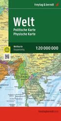 freytag & berndt Stra&szlig;enkarte Weltkarte, politisch - physisch 1:20 Mio.