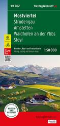 freytag & berndt Wanderkarte Mostviertel, Strudengau - Donauland - Amstetten - Waidhofen an der Ybbs - Steyr 1:50.000