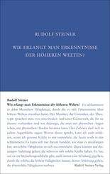 Wie erlangt man Erkenntnisse der h&ouml;heren Welten?