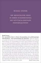 Die menschliche Seele in ihrem Zusammenhang mit g&ouml;ttlich-geistigen Individualit&auml;ten