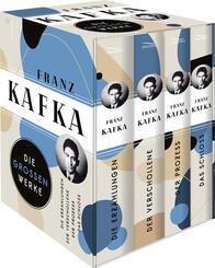 Franz Kafka, Die gro&szlig;en Werke (Die Erz&auml;hlungen - Der Verschollene - Der Prozess - Das Schloss) (4 B&auml;nde im Schuber)