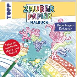 Zauberpapier Malbuch Regenbogen-Einh&ouml;rner