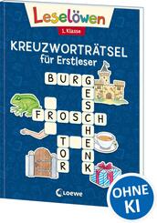 Lesel&ouml;wen Kreuzwortr&auml;tsel f&uuml;r Erstleser - 1. Klasse (Marineblau)