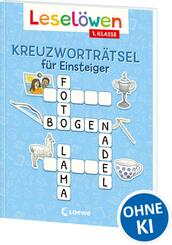 Lesel&ouml;wen Kreuzwortr&auml;tsel f&uuml;r Einsteiger - 1. Klasse (Himmelblau)