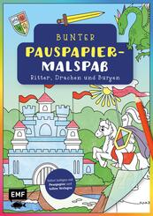 Bunter Pauspapier-Malspa&szlig; - Ritter, Drachen und Burgen