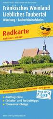 Publicpress Radkarte Fr&auml;nkisches Weinland, Liebliches Taubertal, W&uuml;rzburg, Tauberbischofsheim 1:100.000