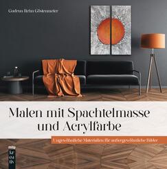 Malen mit Spachtelmasse und Acrylfarbe