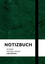 Notizbuch A4 dotted - 100 Seiten Soft Cover - gr&uuml;n - FSC Papier
