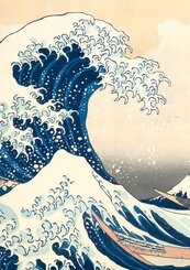 Hokusai 'Die gro&szlig;e Welle vor Kanagawa' Notizbuch A5 kariert - 100 Seiten 90g/m&sup2; - Soft Cover - FSC Papier