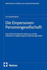 Die Einpersonen-Personengesellschaft