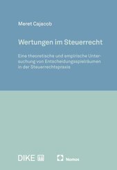 Wertungen im Steuerrecht