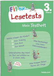 Fit f&uuml;r Lesetests 3. Klasse. Mein Testheft