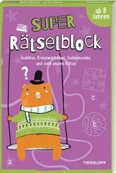 Super R&auml;tselblock ab 8 Jahren.Sudokus, Kreuzw&ouml;rtr&auml;tsel, Geheimcodes und viele andere R&auml;tsel