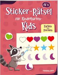 Sticker-R&auml;tsel f&uuml;r Kindergarten-Kids. Farben und Formen