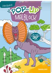 Pop-up Malblock. Dinosaurier