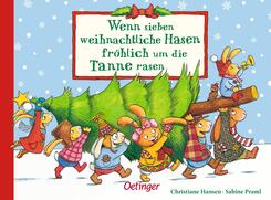 Wenn sieben weihnachtliche Hasen fr&ouml;hlich um die Tanne rasen