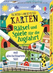 Tsch&uuml;ss-Langeweile-Karten: R&auml;tsel und Spiele f&uuml;r die Zugfahrt