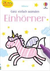 Kleine Kreativ-Werkstatt - Ganz einfach ausmalen: Einh&ouml;rner