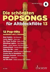 Die sch&ouml;nsten Popsongs f&uuml;r Alt-Blockfl&ouml;te