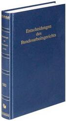 Entscheidungen des Bundesarbeitsgerichts (BAGE 183)