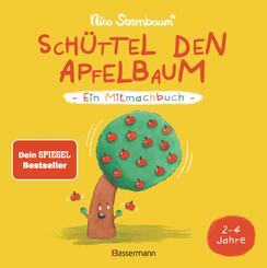 Sch&uuml;ttel den Apfelbaum - Ein Mitmachbuch. F&uuml;r Kinder von 2 bis 4 Jahren. Schaukeln, sch&uuml;tteln, pusten, klopfen und sehen was passiert.