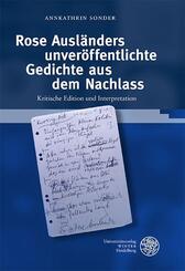 Rose Ausl&auml;nders unver&ouml;ffentlichte Gedichte aus dem Nachlass