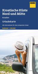 ADAC Urlaubskarte Kroatische K&uuml;ste, Nord und Mitte 1:200.000