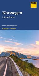 ADAC L&auml;nderkarte Norwegen 1:750.000