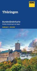 ADAC Bundesl&auml;nderkarte Deutschland 08 Th&uuml;ringen 1:250.000