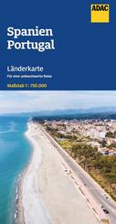 ADAC L&auml;nderkarte Spanien, Portugal 1:750.000