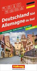 Hallwag Strassenkarte Deutschland S&uuml;d 1:500.000