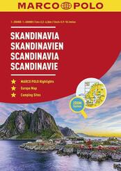 MARCO POLO Reiseatlas Skandinavien 1:250.000 / 1:650.000